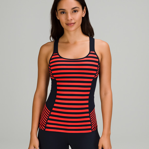 Lululemon Work It Out Tank Sea Stripe Light Flare Inkwell/Classic Stripe Light-8 - Picture 1 of 10